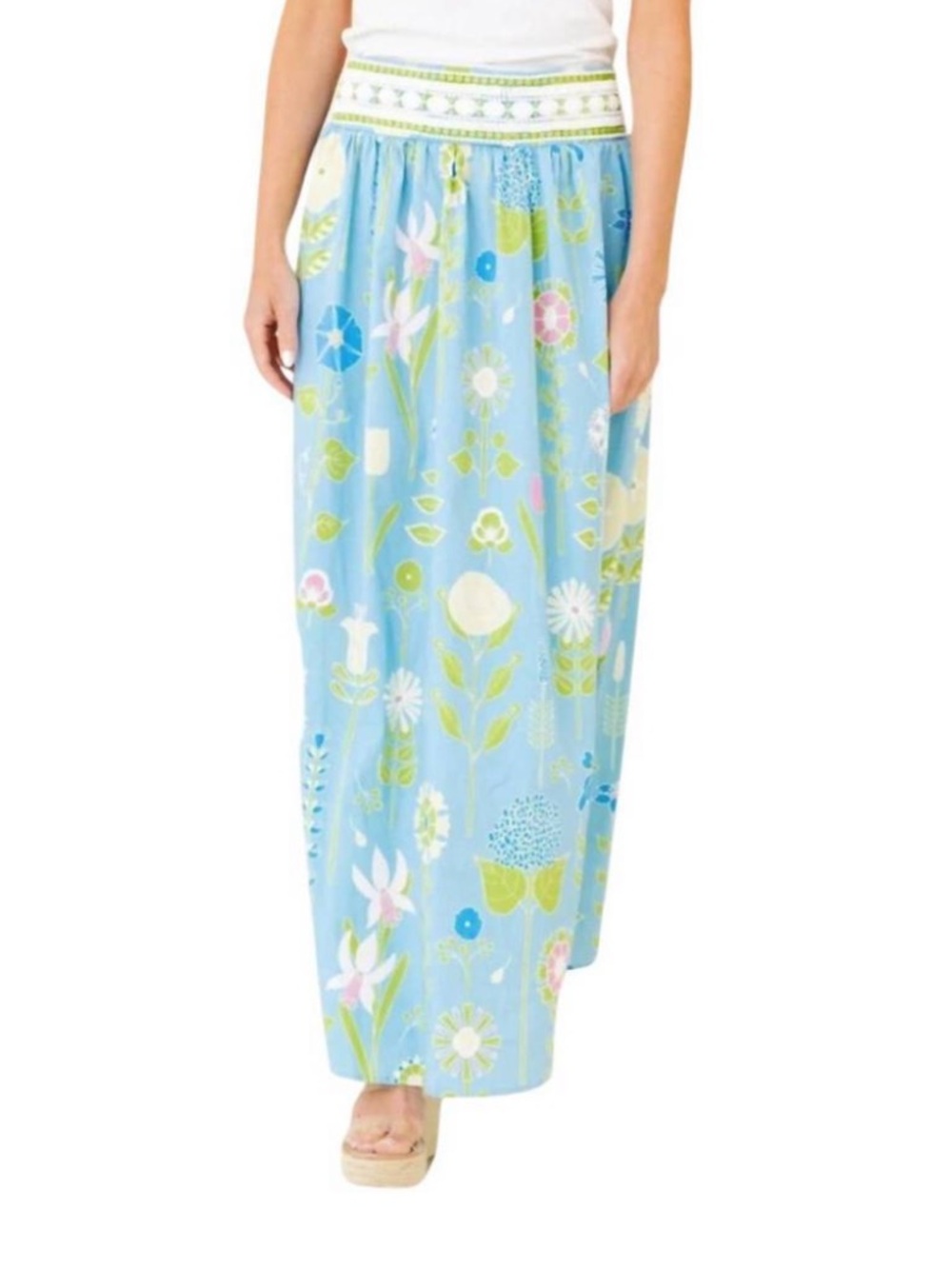 Sheridan French Lillian Skirt in Secret Garden Soft Sky - NWT!